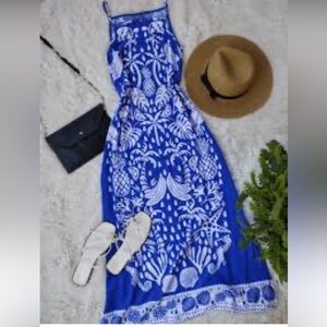 New 1. State Blue and White Beach Dress size XL